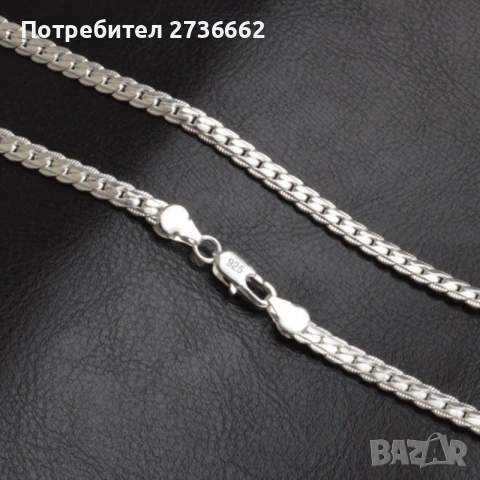 Сребърен Ланец , снимка 4 - Колиета, медальони, синджири - 53372640