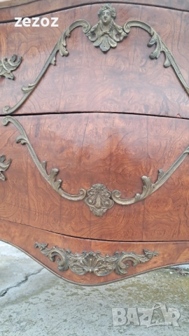 Скрин антикварен"Бомбе", снимка 7 - Скринове - 52533936