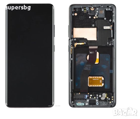 Нов дисплей за Samsung Galaxy S21 Ultra 5G / SM-G998  LCD Дисплей+ Черна Рамка/ OLED, снимка 1 - Резервни части за телефони - 45584509