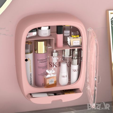 Висящ шкаф за баня, предназначен за съхранение на кремове, грим и разнообразна козметика. Подходящ з, снимка 2 - Шкафове - 45775406