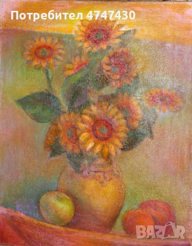 Елка Найденова картина маслени бои натюрморт, снимка 5 - Картини - 53647163