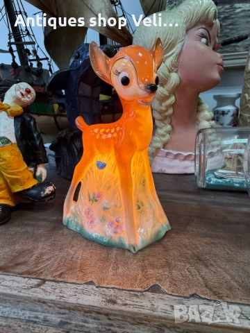 Колекционерска порцеланова лампа Бамби на GOEBEL №7619 , снимка 4 - Антикварни и старинни предмети - 52468946