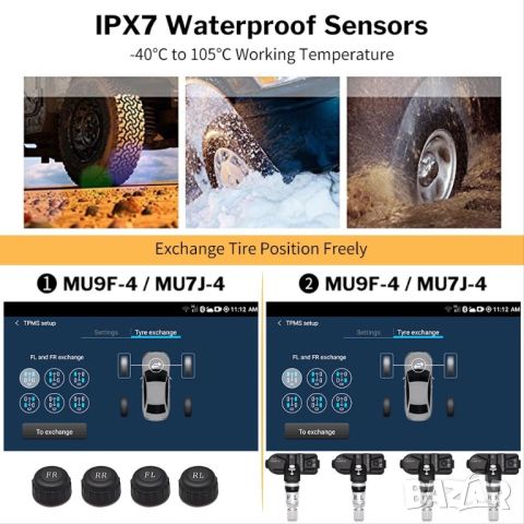 TPMS система за следене на налягането и температурата в гумите DeeLife MU9F, снимка 5 - Аксесоари и консумативи - 46019772