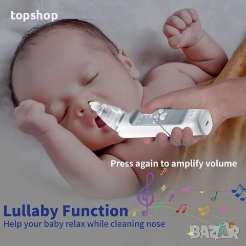 Чисто нов запечатан Бебешки назален аспиратор, електрически дълготрайни USB акумулаторни бебешки..., снимка 4 - Други - 52372220