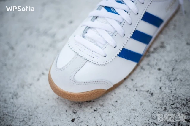 Adidas Originals ROM Leather White Blue Чисто Нови Ест Кожа UK8 / EU42, снимка 4 - Маратонки - 50548879