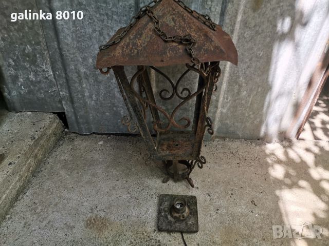 Голям стар фенер, снимка 1 - Антикварни и старинни предмети - 45995255