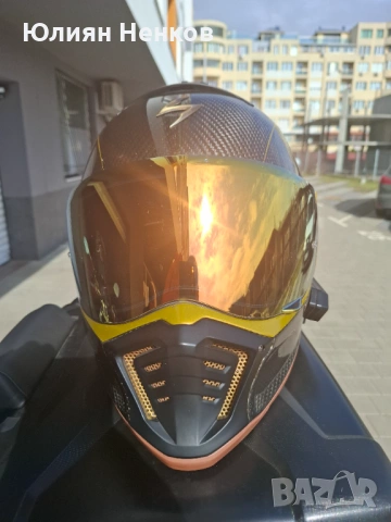 Scorpion Exo-HX1 Carbon SE Black/Gold, снимка 2 - Аксесоари и консумативи - 53465309