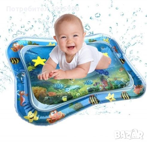 Нетоксичен надуваем бебешки матрак с вода 60*55 см., снимка 3 - Други - 45889976
