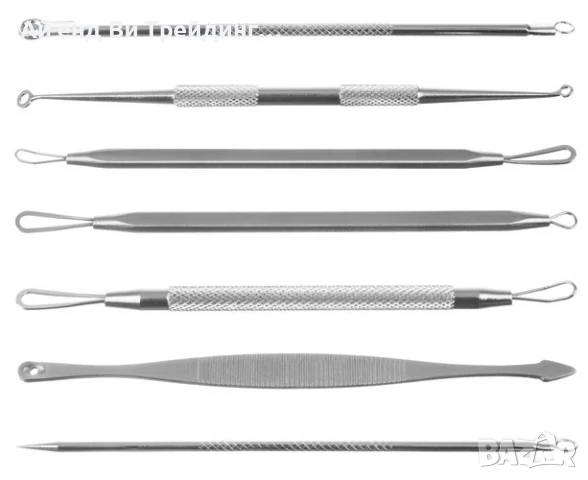 Комплект от 7 броя козметични лъжички за премахване на черни точки, снимка 4 - Козметика за лице - 51328519