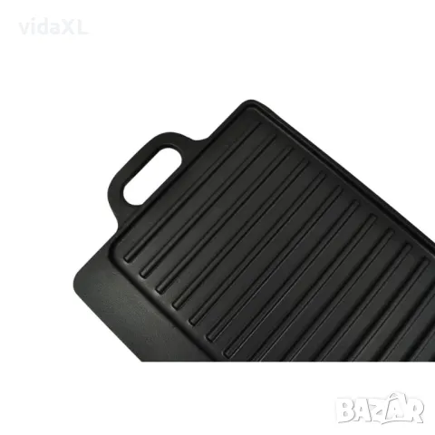 vidaXL Чугунена плоча за печене с две лица, 50x23 см (SKU:50126), снимка 3 - Съдове за готвене - 48361447