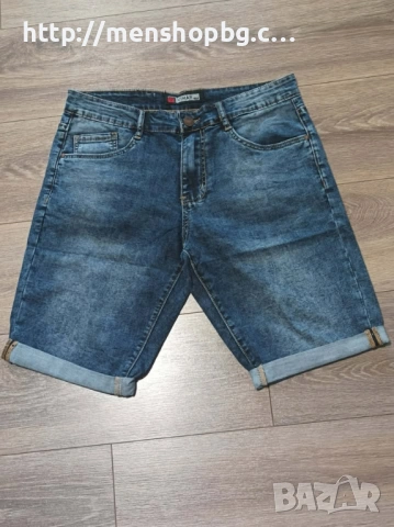 Дънкови къси панталони - бермуди код 77  - тъмно сини, снимка 2 - Къси панталони - 54008433