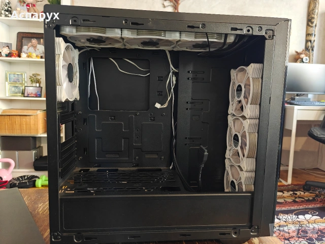 Кутия EVGA DG-73 + 7×120mm argb fans, снимка 9 - Захранвания и кутии - 53402668