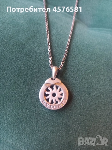 маркова висулка BULGARI с синджир, снимка 1