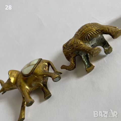 Месингови фигурки винтидж месинг фигури седеф слон мишка, снимка 4 - Антикварни и старинни предмети - 45401211