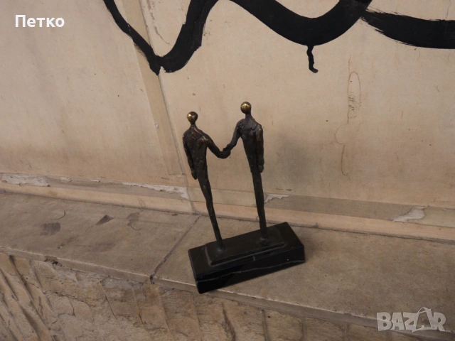 Стара бронзова статуетка пластика, снимка 8 - Антикварни и старинни предмети - 53129293