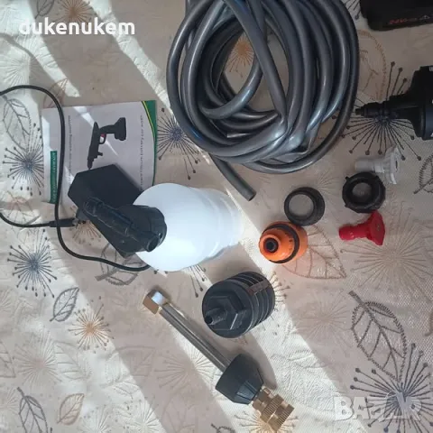 Преносима акумулаторна водоструйка 21V, 60 бара, 300W, снимка 9 - Аксесоари и консумативи - 48544228