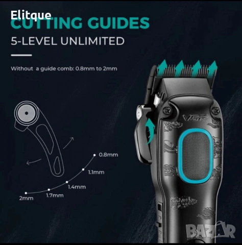 ✂️ Професионална машинка за подстригване VGR V-016 – Метален корпус, BLDC мотор, снимка 7 - Машинки за подстригване - 53577660