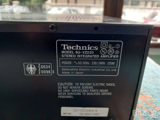 TECHNICS SU-VZ220 Stereo Amplifier , снимка 5 - Ресийвъри, усилватели, смесителни пултове - 45810148