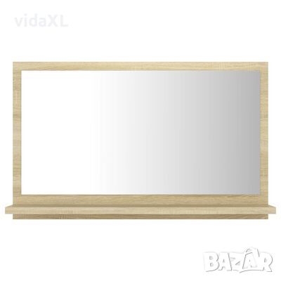 vidaXL Огледало за баня, дъб сонома, 60x10,5x37 см, инженерно дърво（SKU:804565, снимка 1