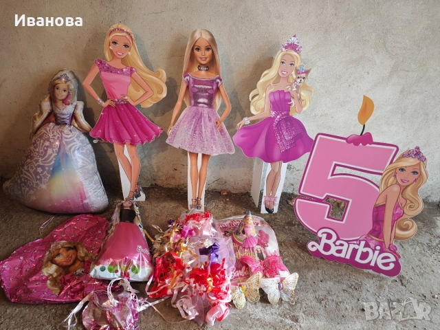 Украса за рожден ден : Елза и Ана, Ариел, Барби, Маша и Мечока, Мечо Пух, снимка 4 - Други - 53881005