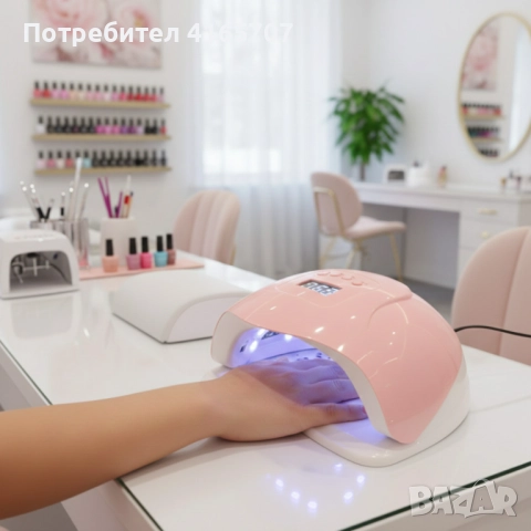 Професионална UV/LED лампа POLYUV 110W – За всички гел лакове, авто сензор, таймери и режим на ниска, снимка 4 - Други - 52752519