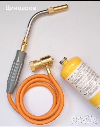 Горелка с маркуч, флакон мап газ темп. над 2100 градуса Целзий. Топене, спояване, подгряване , снимка 2 - Други машини и части - 53557091
