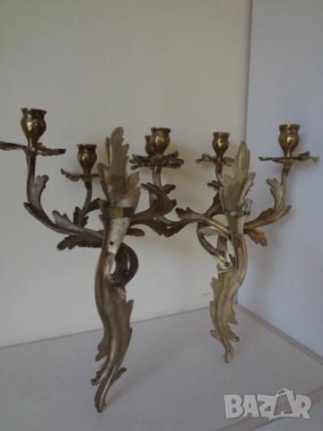 Комлект големи изящни свещници от Виена, снимка 10 - Антикварни и старинни предмети - 53527216