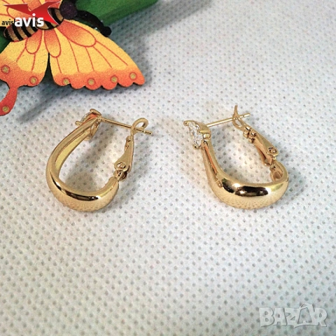 Обеци с 14К златно покритие 2141893, снимка 3 - Обеци - 54117763