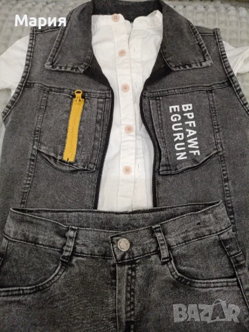 Комплект елек и дънки, снимка 2 - Детски комплекти - 51407979