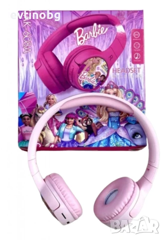 Безжични слушалки с вграден микрофон Barbie, сгъваеми и регулируеми, снимка 2 - Bluetooth слушалки - 53925910