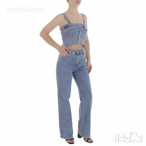 Дамски дълъг дънков гащеризон, снимка 9 - Гащеризони - 50991628