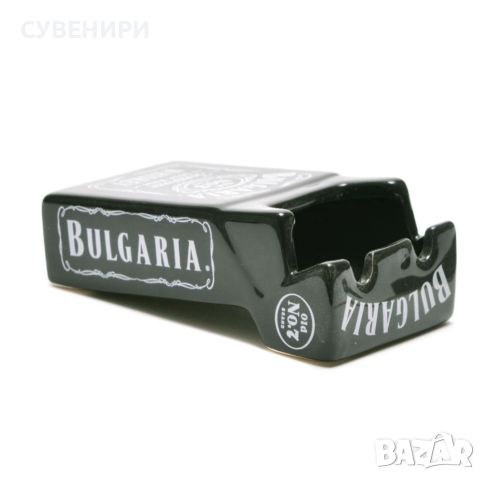 Сувенирен керамичен пепелник във формата на кутия цигари, с бели надписи Bulgaria, снимка 3 - Други - 46239286