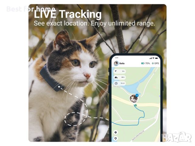 GPS тракер за котки и монитор за здраве от Tractive GPS CAT Mini, снимка 10 - За котки - 46554933