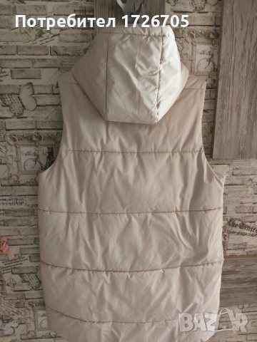 Нов дамски елек с качулка, снимка 2 - Елеци - 52185560