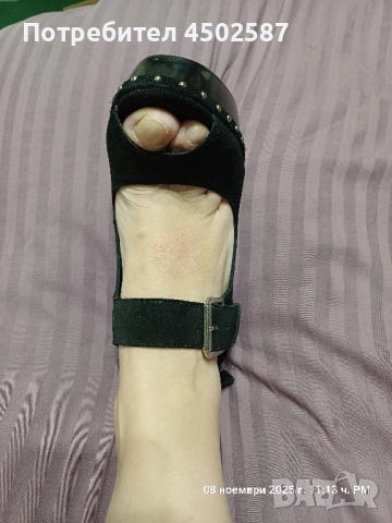 Обувки с 14 см ток, снимка 15 - Дамски обувки на ток - 52988633