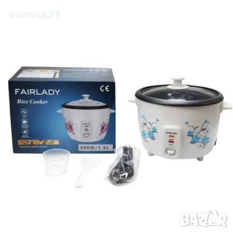 Компактен електрически оризовар 0.6 л с функция готвене и поддържане на🔥 топло