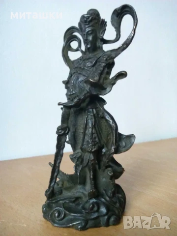 Старинна бронзова статуетка, снимка 4 - Статуетки - 53829403