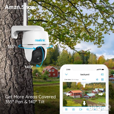 REOLINK GO PT ULTRA Безжична Камера за видеонаблюдение 4K 8MP 4G LTE, снимка 17 - HD камери - 46625046