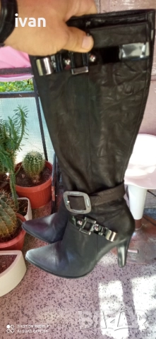 дамски официални ботуши от естествена кожа 38, снимка 4 - Дамски ботуши - 51758479