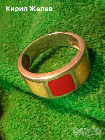 МАРКОВ ВИНТИДЖ АРТ СРЕБЪРЕН ПРЪСТЕН СРЕБРО 925 A1 с ДВЕ МАРКИРОВКИ и ЦВЕТЕН ЕМАЙЛ РЪЧНА РАБОТА 49935, снимка 18 - Пръстени - 49981847