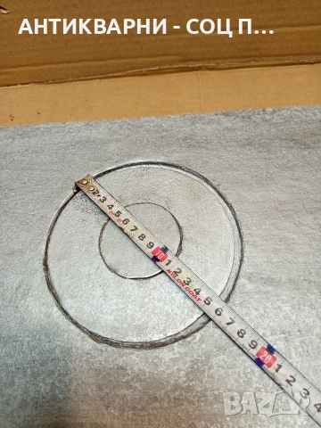 Соц Стара Чугунена Плоча За Стара Печка Барбекю Барбекюта Огнища. НОМЕР 1655., снимка 8 - Антикварни и старинни предмети - 53749910