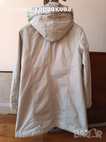 Бежово платово яке размер 42, снимка 3 - Якета - 49692353