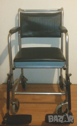 Комбиниран инвалиден стол - инвалидна количка; санитарен/хигиенен стол за баня/тоалетна, снимка 2 - Инвалидни колички - 52847749