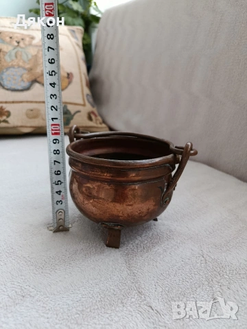 Медно менче Старо медно менче, снимка 2 - Антикварни и старинни предмети - 53922311