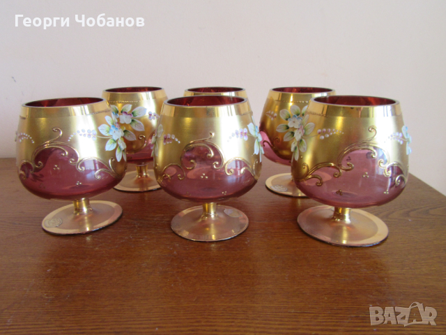 Кристални чаши на Бохемия, снимка 4 - Чаши - 45033236