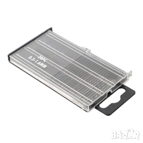 Комплект от 20 Прецизни Свредла 0.3-1.6 мм | HSS За Бижута, Часовници, Моделиране, Електроника, снимка 12 - Друга електроника - 53998741