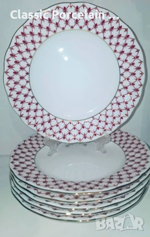 РУСКИ ПОРЦЕЛАН – ИФЗ  Розова мрежа „Сетка БЮЗ 2“, снимка 3 - Сервизи - 53066025