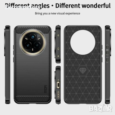 Realme 14 Pro+ 5G Удароустойчив MOFI Carbon Fiber Калъф и Протектор, снимка 7 - Калъфи, кейсове - 50937859