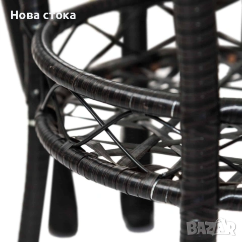 Градински комплект – маса със стъклен плот и 2 стола, снимка 3 - Маси - 54006509