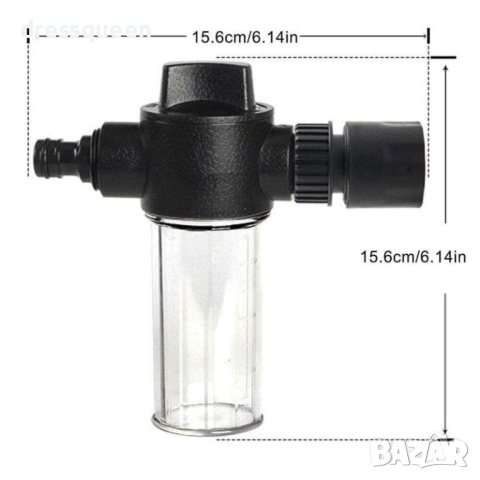 4526 Универсален адаптер за маркуч с вграден дозатор за препарат – идеален за автомобили и градина, снимка 3 - Напояване - 53878238
